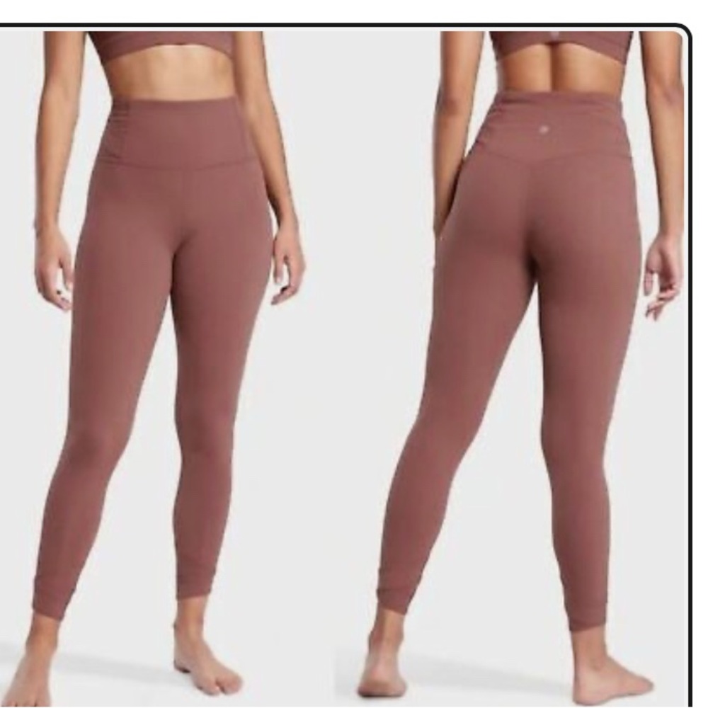 Athleta elation pirouette 7/8 tight, dusty mauve, M
